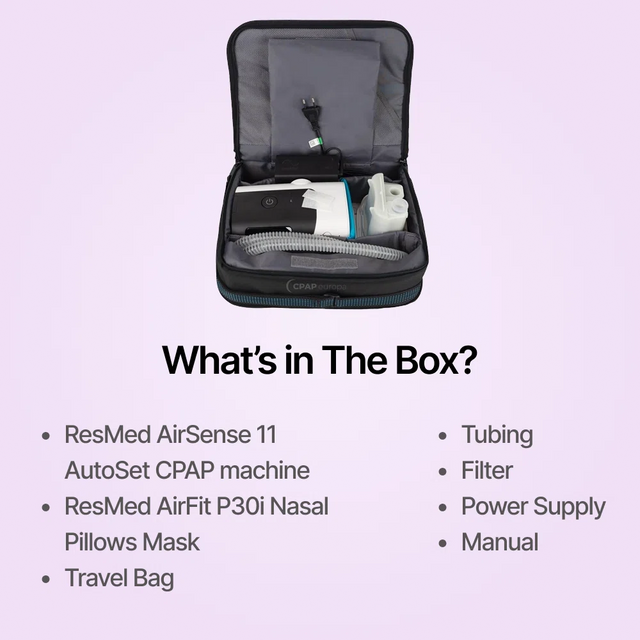 AirSense 11 Autoset Bundle with AirFit P30i Nasal Pillows Mask