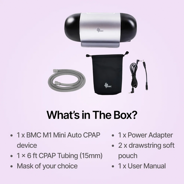 BMC M1 Mini Travel CPAP Device with Mask BUNDLE