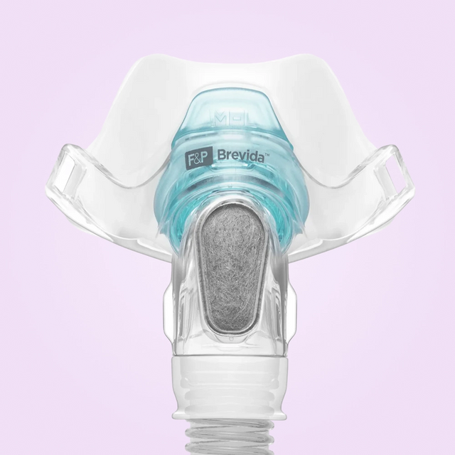 Fisher & Paykel Brevida Nasal Pillows CPAP Mask close up front view
