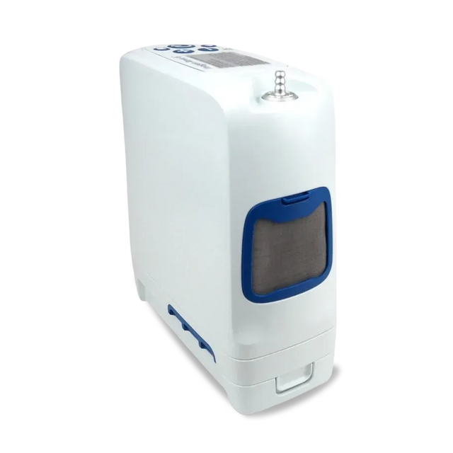 Front View of white Inogen Rove 6 Portable Oxygen Concentrator