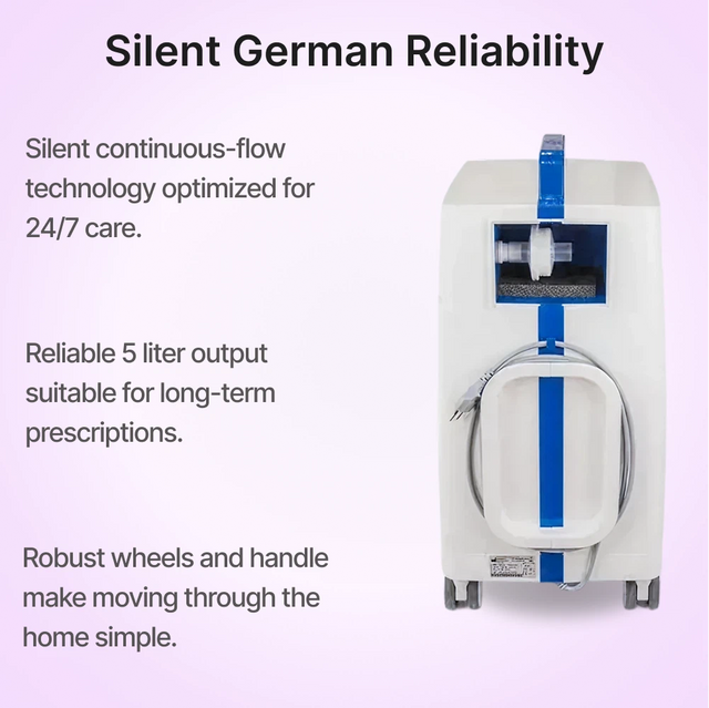 KROBER AEROPLUS E 5l/min Oxygen Concentrator is extremely silent