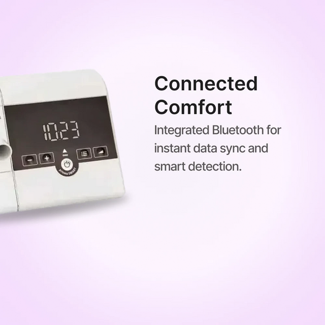 Prisma SMART Plus Auto CPAP Machine has Bluetooth connectivity.