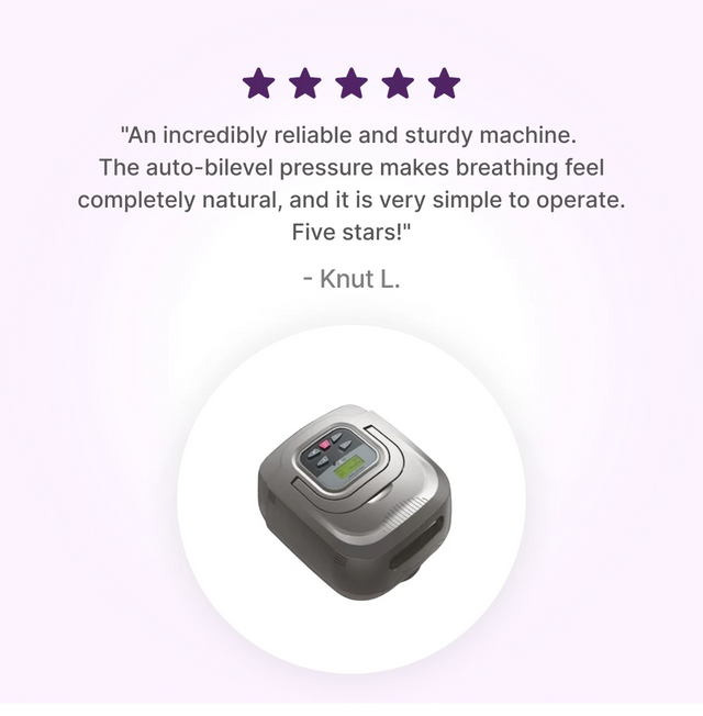 5-star customer review for RESmart 25A BiPAP Machine