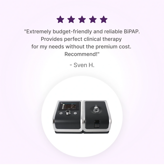 5-star customer review for RESmart BiPAP GII T-25T