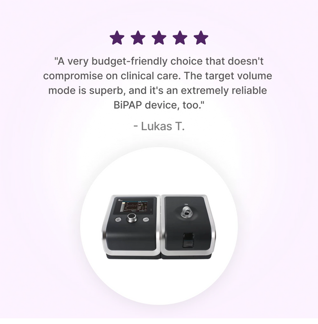 5-star customer review for RESmart GII BPAP System Y-30T with iVAPS