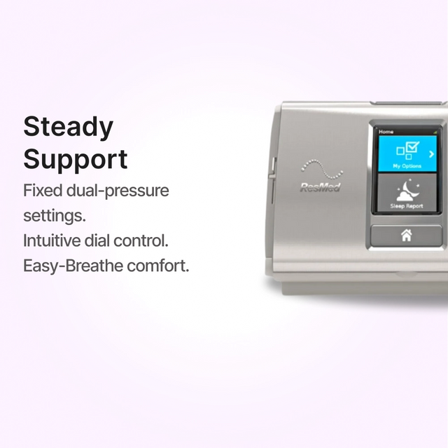 Display close up of ResMed AirCurve 10 S BiPAP Device