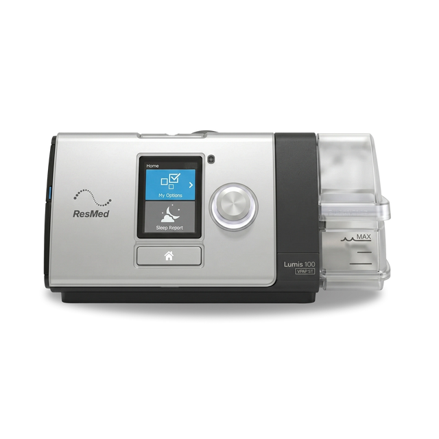Front view of ResMed Lumis 100 VPAP ST Ventilator