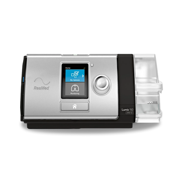 Front view of ResMed Lumis 150 VPAP ST Non-Invasive Ventilator