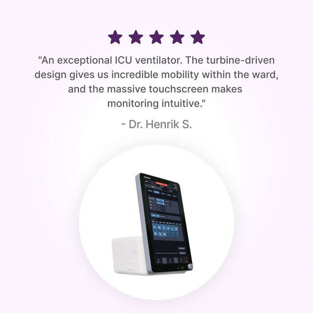 5-star customer review for ResVent RS300 Ventilator