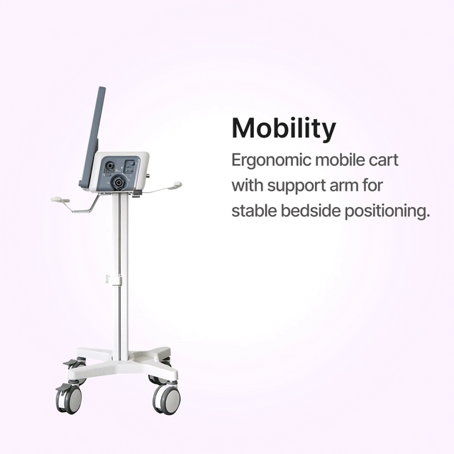 Ergonomic mobile cart for ResVent RS300 Ventilator