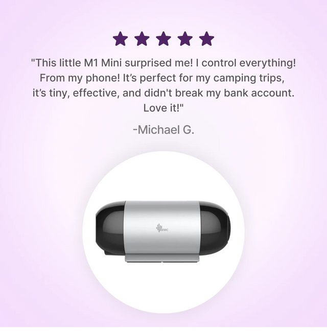 Five-star rating review of BMC M1 Mini Automatic Travel CPAP Machine