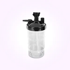 Front View of Humidifier Bottle for Oxygen Concentrators