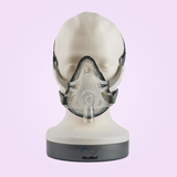 Front view of BMC FM1A Full Face CPAP Mask on a display head