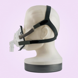 Side view of BMC FM1A Full Face CPAP Mask on a display head