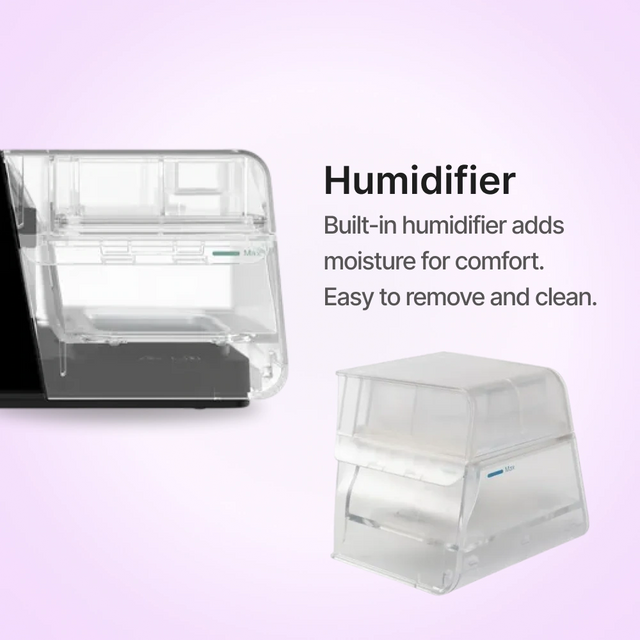 The BMC G3 Auto CPAP System (A20) has built-in humidifier for maximum comfort.