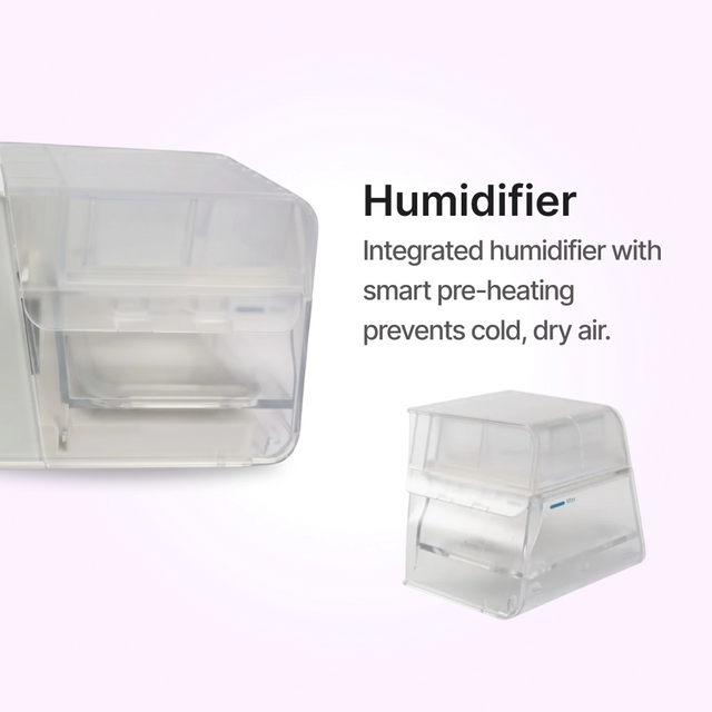 Integrated humidifier close up of BMC G3 B25A BPAP