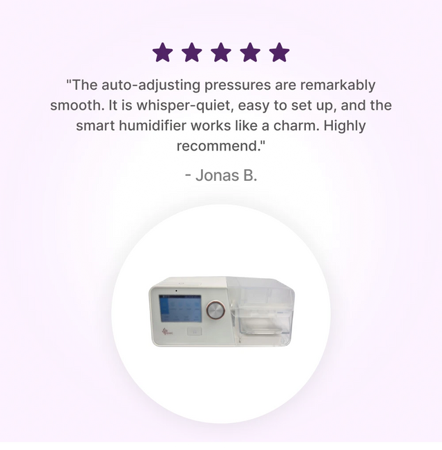 5-star customer review for BMC G3 B25A BPAP with Humidifier