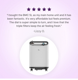 5-star customer review of BMC Oxygen Concentrator 5 LPM