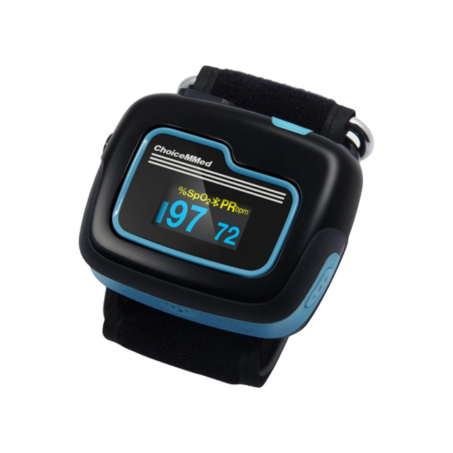 Angled View of Continuous Monitoring Pulse Oximeter MD300W512