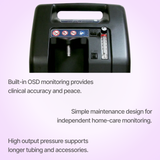 DeVilbiss Compact 1025 10l/min Oxygen Concentrator has built-in- OSD monitoring