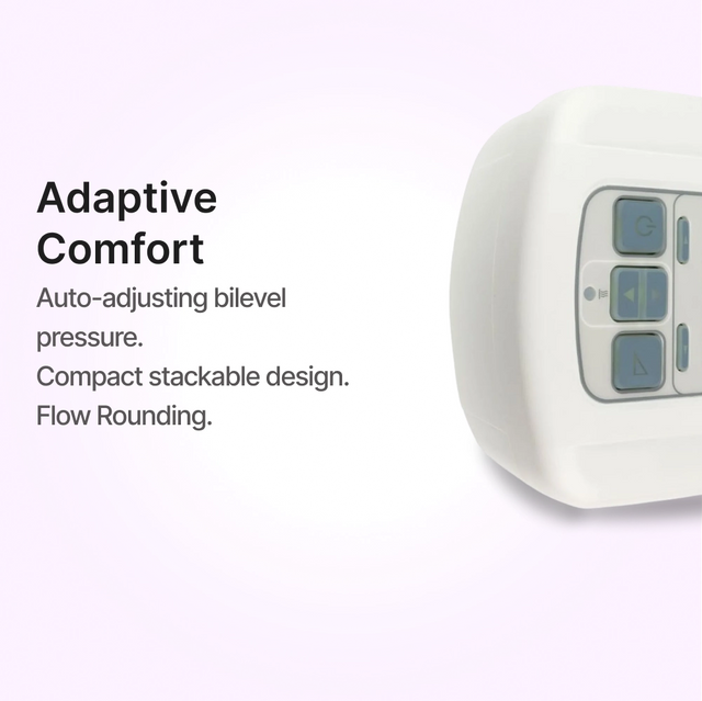 Controls close up of DeVilbiss SleepCube Auto Bilevel Device