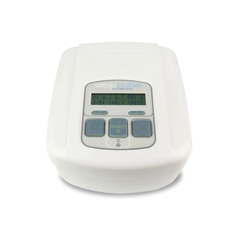 Front view of DeVilbiss SleepCube Auto Bilevel Device
