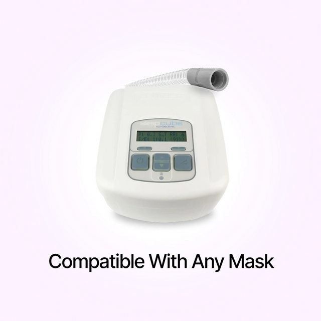 DeVilbiss SleepCube Auto Bilevel Device is compatible with any mask