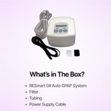 Full package contents of Devilbiss Sleepcube Auto Plus with Smart Flex