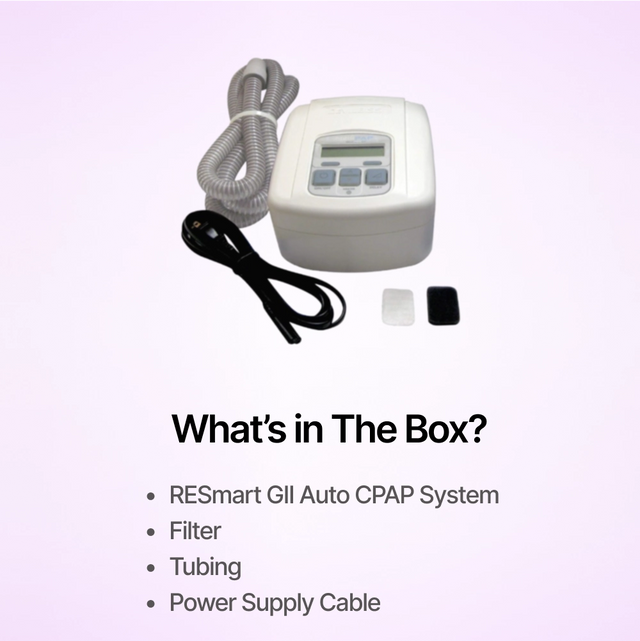 Full package contents of Devilbiss Sleepcube Auto Plus with Smart Flex
