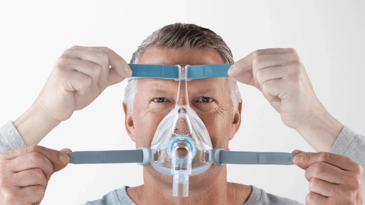QuickFit headgear with easily adjustable straps