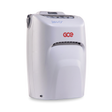 Angled view of GCE Zen-O Portable Oxygen Concentrator