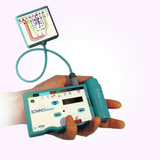 Hand holding SOMNOscreen™ Plus polysomnography (PSG) system
