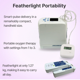 Inogen One G4 System Portable Oxygen Concentrator is featherlight at only 1.27 kg