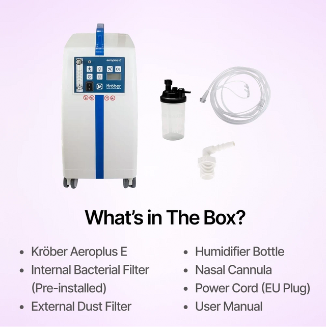 KROBER AEROPLUS E 5l/min Oxygen Concentrator full package