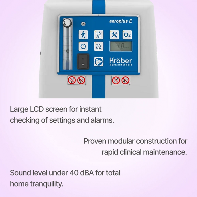 KROBER AEROPLUS E 5l/min Oxygen Concentrator LCD screen