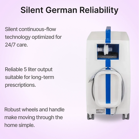 KROBER AEROPLUS E 5l/min Oxygen Concentrator is extremely silent