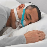 Person sleeping with a Fisher & Paykel Evora Full Face CPAP Mask on their face