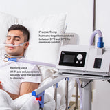 Patient using BMC H-80 Series High Flow Humidifier