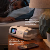 Man sleeping with ResMed AirCurve 11 Adaptive Servo-Ventilation Device