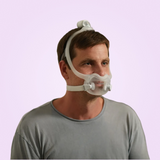 Man wearing a Philips Respironics DreamWear Full Face CPAP Mask