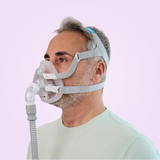 Side view of a man wearing a ResMed AirFit™ F20 Full-Face CPAP Mask