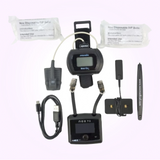Front view of NOX T3s home sleep test system and all the parts
