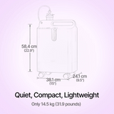 Philips EverFlo Home Oxygen System dimensions