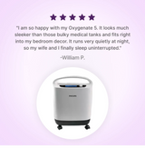 5-star customer review of Philips Oxygenate 5 Home Oxygen Concentrator