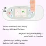Display close up of O2P portable oxygen concentrator