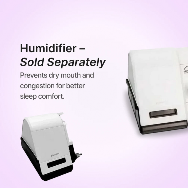 The humidifier for Prisma SMART Plus Auto CPAP Machine is sold separately.