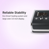 RESmart GII Auto CPAP System has Eco Smart heating system and large color 3.5-inch display.