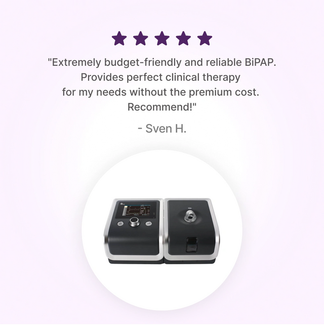 5-star customer review for RESmart BiPAP GII 25T
