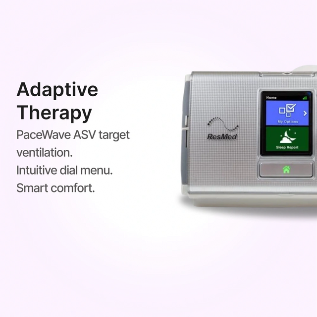 Display close up of  AirCurve 10 CS PaceWave Adaptive Servo-Ventilator with Humidifier