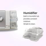 Integrated humidifier close up of  AirCurve 10 CS PaceWave Adaptive Servo-Ventilator